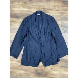 J‎ Jill Black Single Button Jacket Shirt Size Small